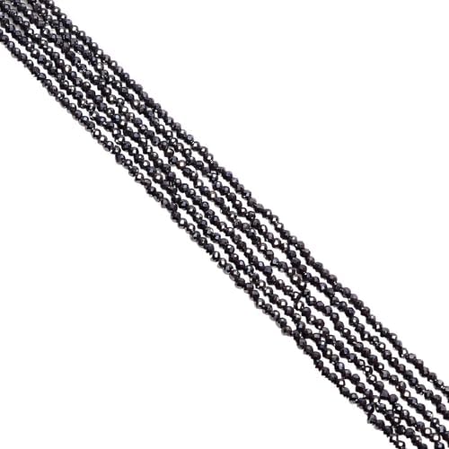 3 mm Natural Hematite Faceted Round Rondelle Beads For Jewelry 33 cm 25 strand CHIK-STRD-87038