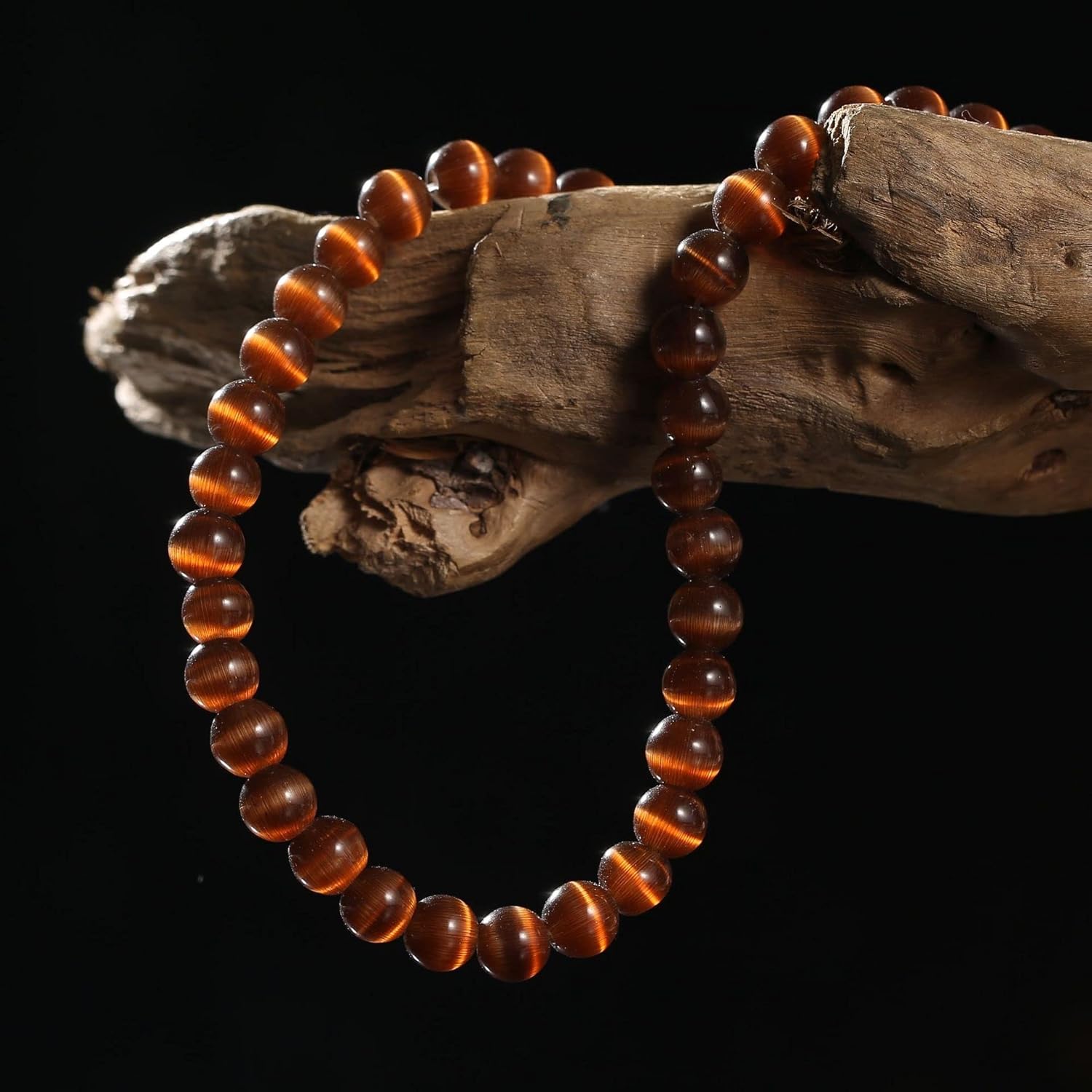 Cat's Eye Stone Scattered Beads Gradual Glass Beads semi-Finished DIY Jewelry Necklace Crystal Accessories(D,6mm) (Gray 4mm)