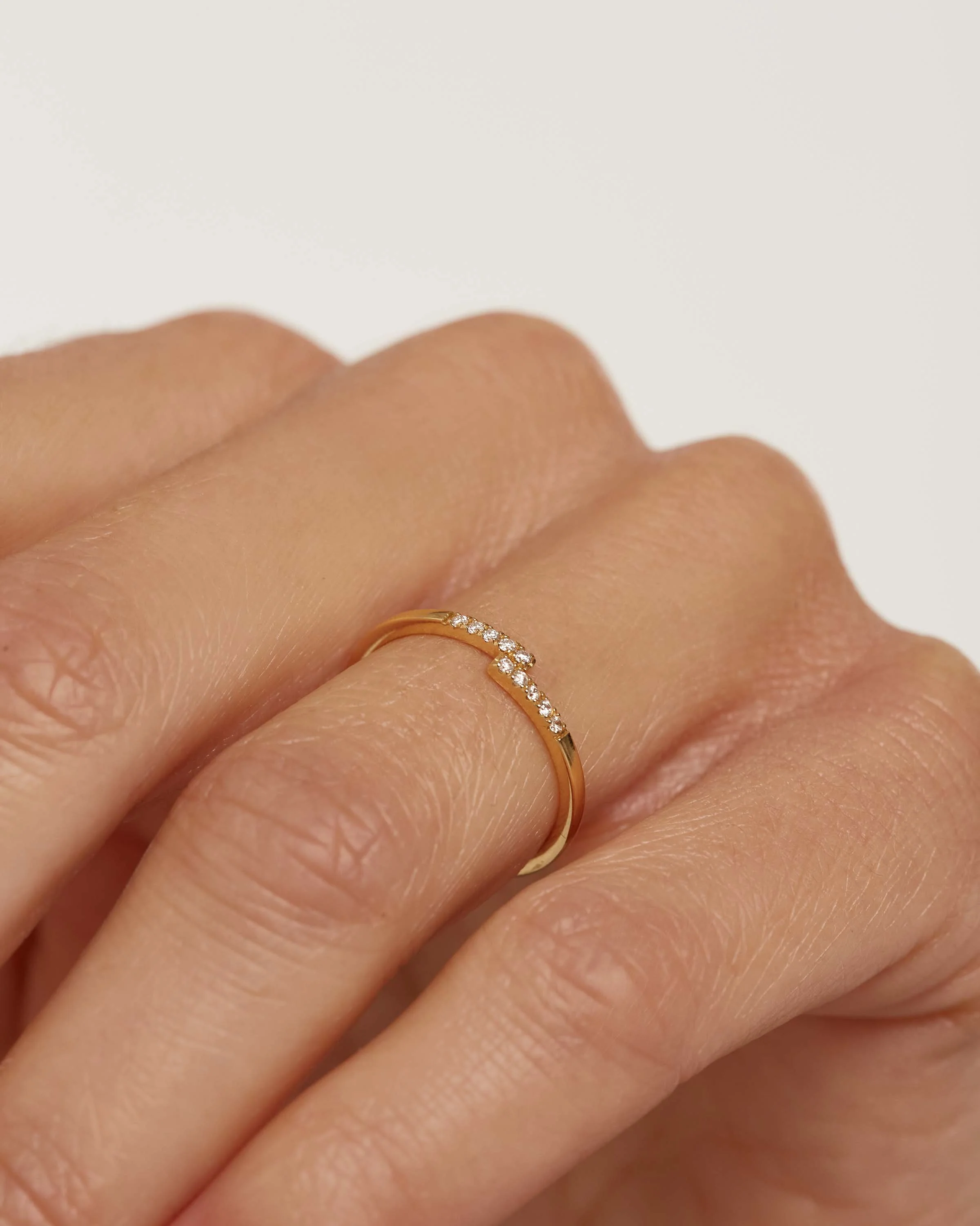 Diamonds and gold Cross Ring