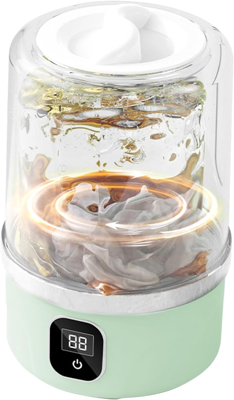 Small Laundry Machine - Portable Washer, Baby Clothing Cleaner | Compact Utility Appliance, Travel Dorm Tool, RV Camping Laundry Equipment for Quick Washing Garments and Everyday Outfits