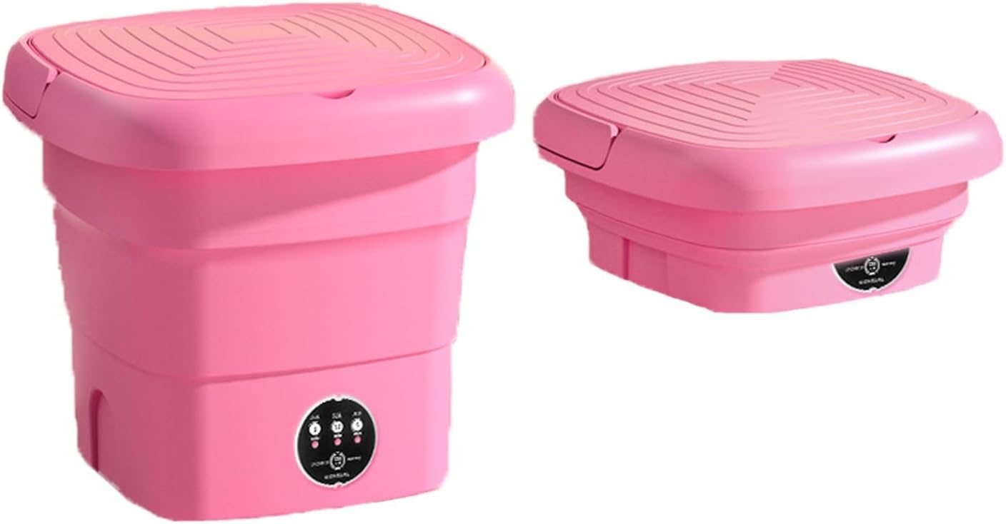 Portable Washing Machine, Collapsible Mini Washing Machine, Compact Baby Clothes, Underwear or Small Items Washing Machine, Apartment, Dorm, Camping, Rv Travel Laundry - Gift Choice, Green, Yellow, Pu