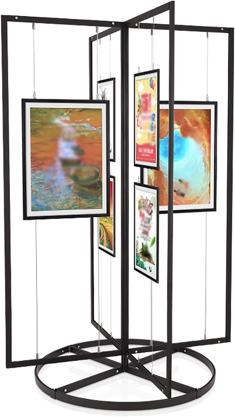 360° Rotating Picture Hanger, Painting Exhibition Display Rack, Painting Photo Hanging Kit, Portable Art Publicity Display Board, for Art Gallery, Craft Fair, Booth(100x180cm/39.4x70.8in