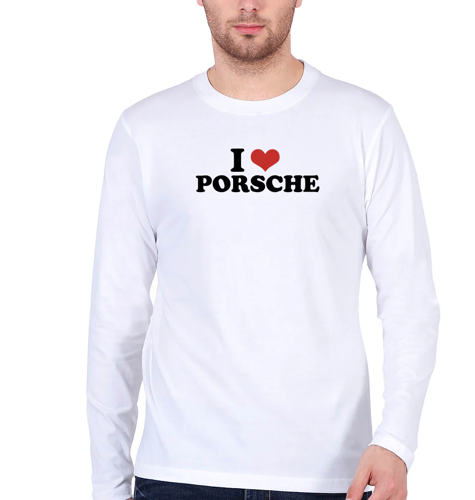 I LOVE PORSCHE Full Sleeves T-Shirt for Men
