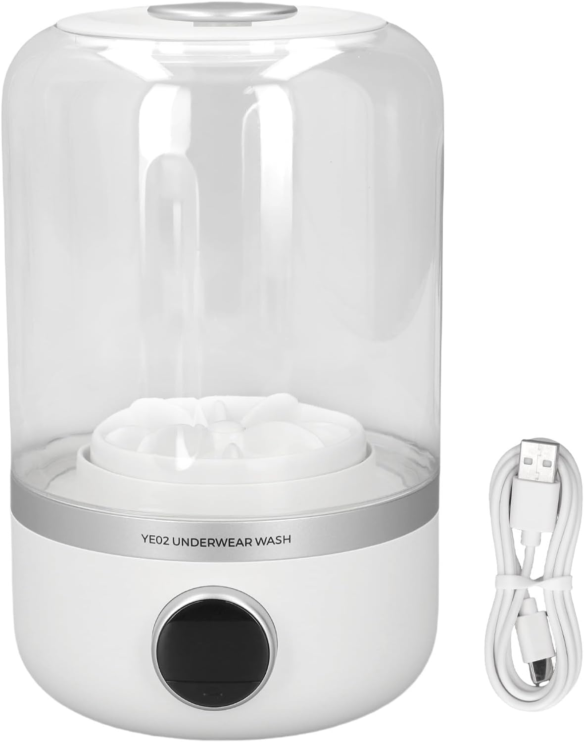 Portable Washing Machine, Rechargeable Cordless Underwear Washing Machine for Small Clothes, Baby Clothes, Socks, Mini Washer for Apartments, Camping