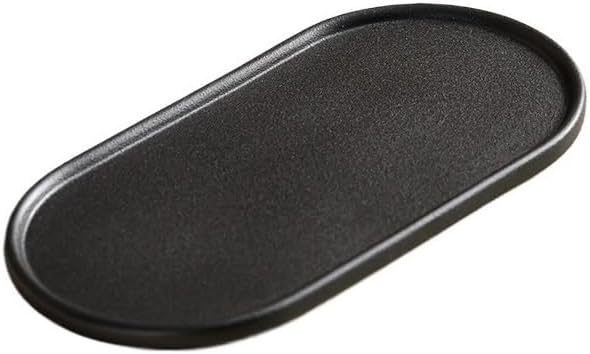 Tray Kung Fu Ceramic Dry Tea Tray Household Simple Retro Stoneware Small Tea Table Tea Ceremony Accessories Tray Serving Trays(A)