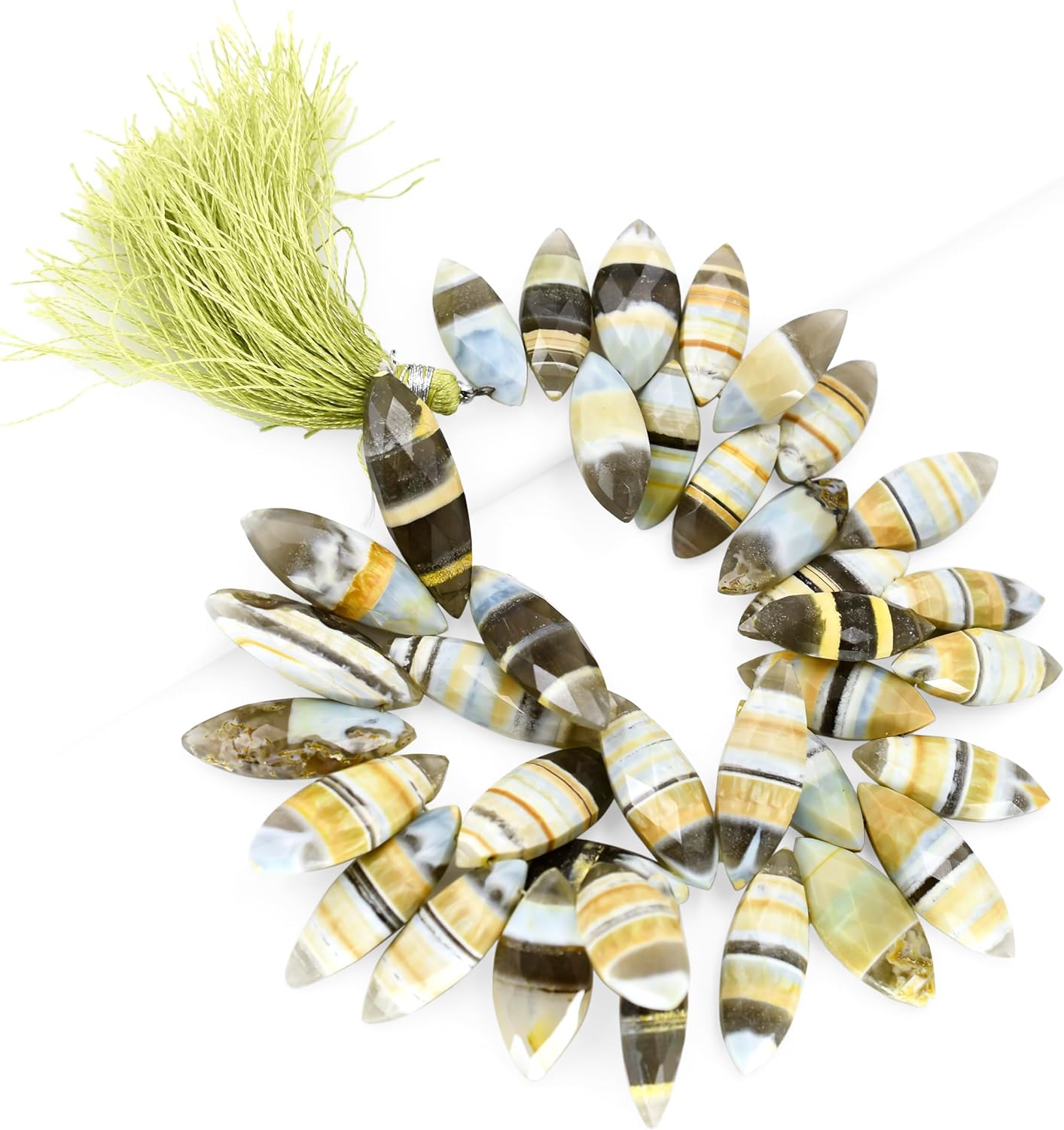 Boulder Opal Stone Beads Jewelry, Gemstone Bead 14mm to 17mm Large Beads 8 Inch Strand Bulk Lot Natural Stone Beads for Jewelry Making