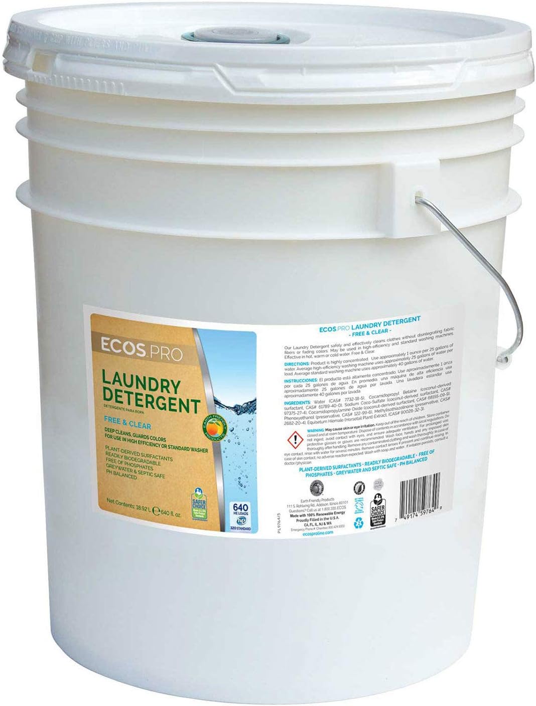 5 gal. Pail High Efficiency Liquid Laundry Detergent