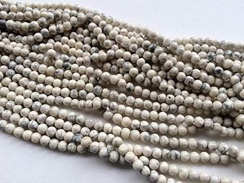 1 Strand Natural Howlite Beads, 6mm Approx, 13 Inch Code-HIGH-16520