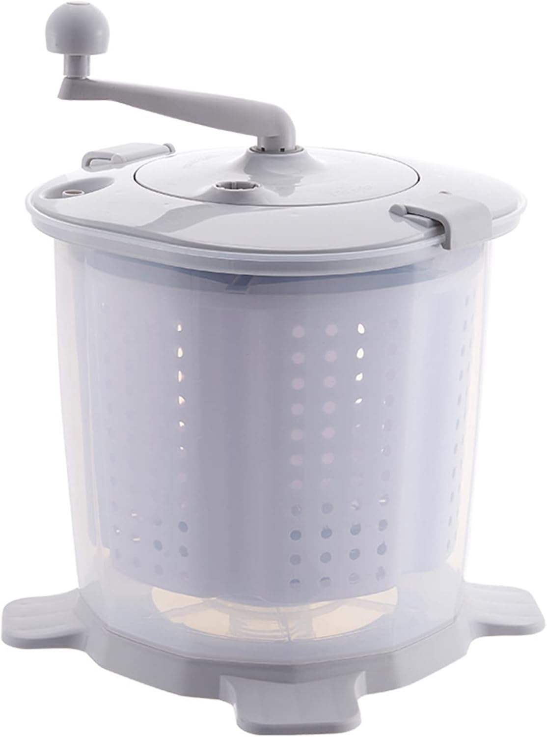Portable Manual Washer Non-Electric Spin Dryer Combo, Mini Washing Machine Hand Powered Laundry Spinner, Compact Clothes Underwear Sock Washer Compact, For RV's/Camping/Emergency/Apartments