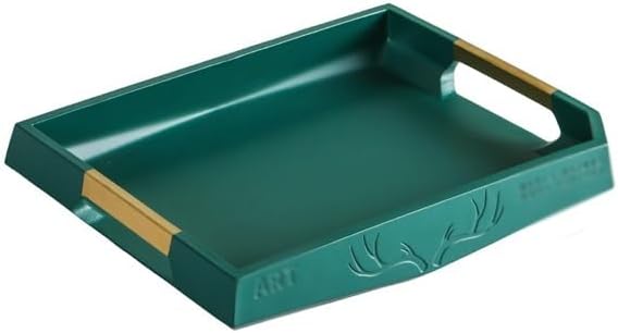 Cafeteria Tray Home Reception Tray Fruit Plate, Home Bedroom Modern Simple Coffee Table Snack Decoration Tray Serving Trays(A)