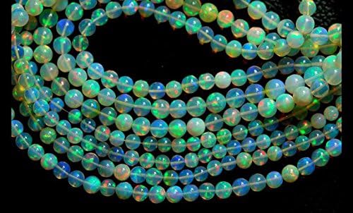 13 inch Natural Beads Strand of 6-7mm Smooth Round Opal Gemstone Beads for DIY Jewelry - Necklace, Bracelet, Earring, Ring.