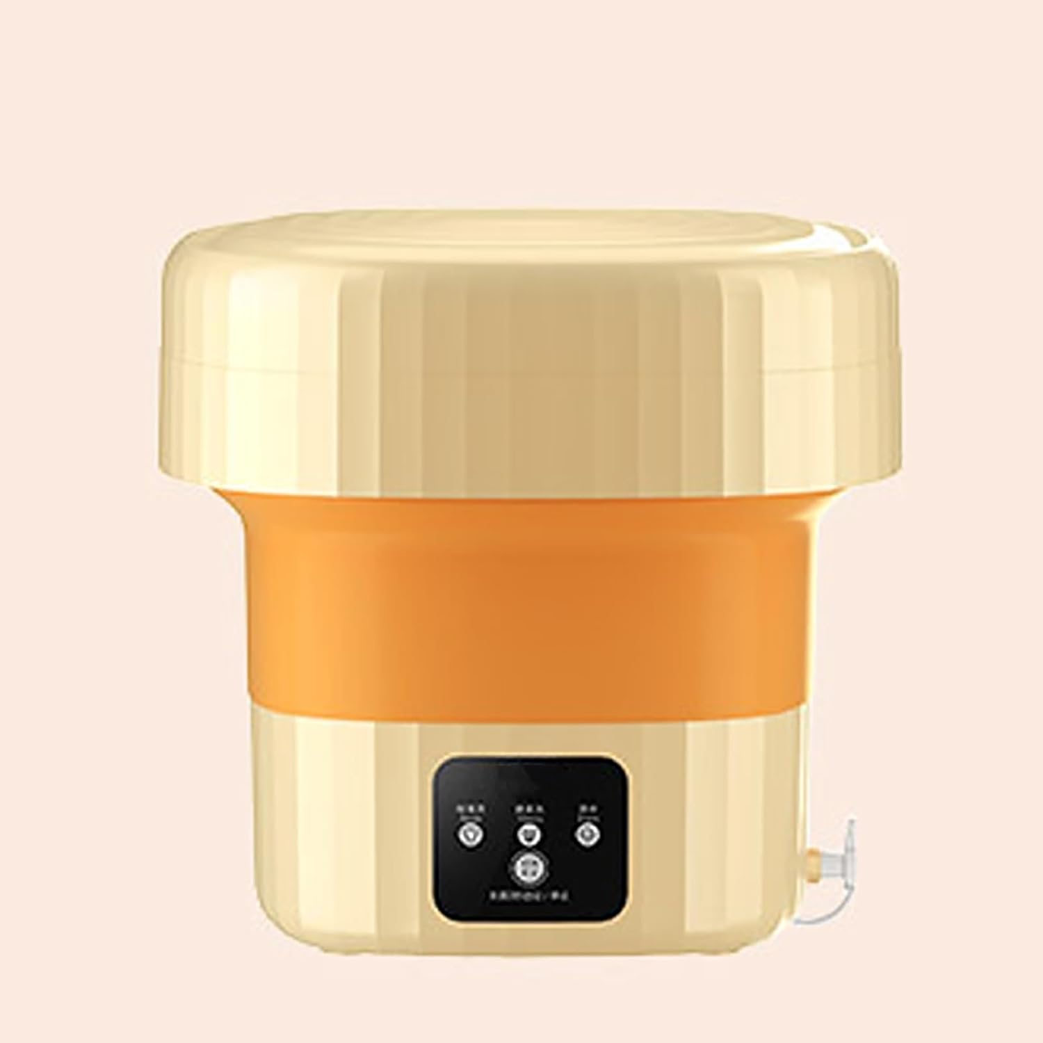 Foldable Washing Machine, Mini Washer, Suitable for Washing Small Clothes, Baby Clothes, Underwear, Socks (Color : Orange)