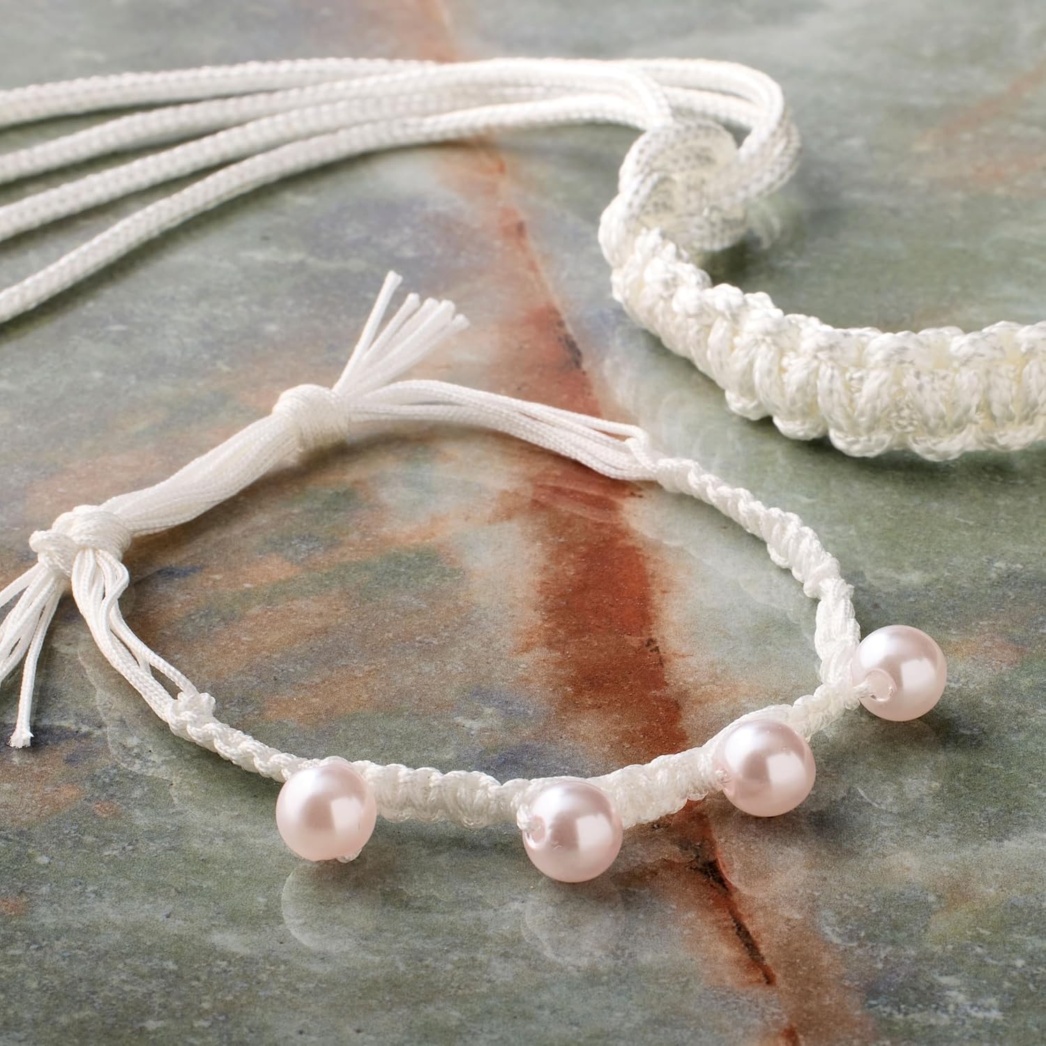 Bead Landing White Nylon Cord Assortment – 12 Pack for Bracelets, Anklets & Craft Projects