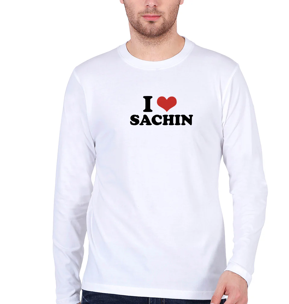 I LOVE SACHIN Full Sleeves T-Shirt for Men