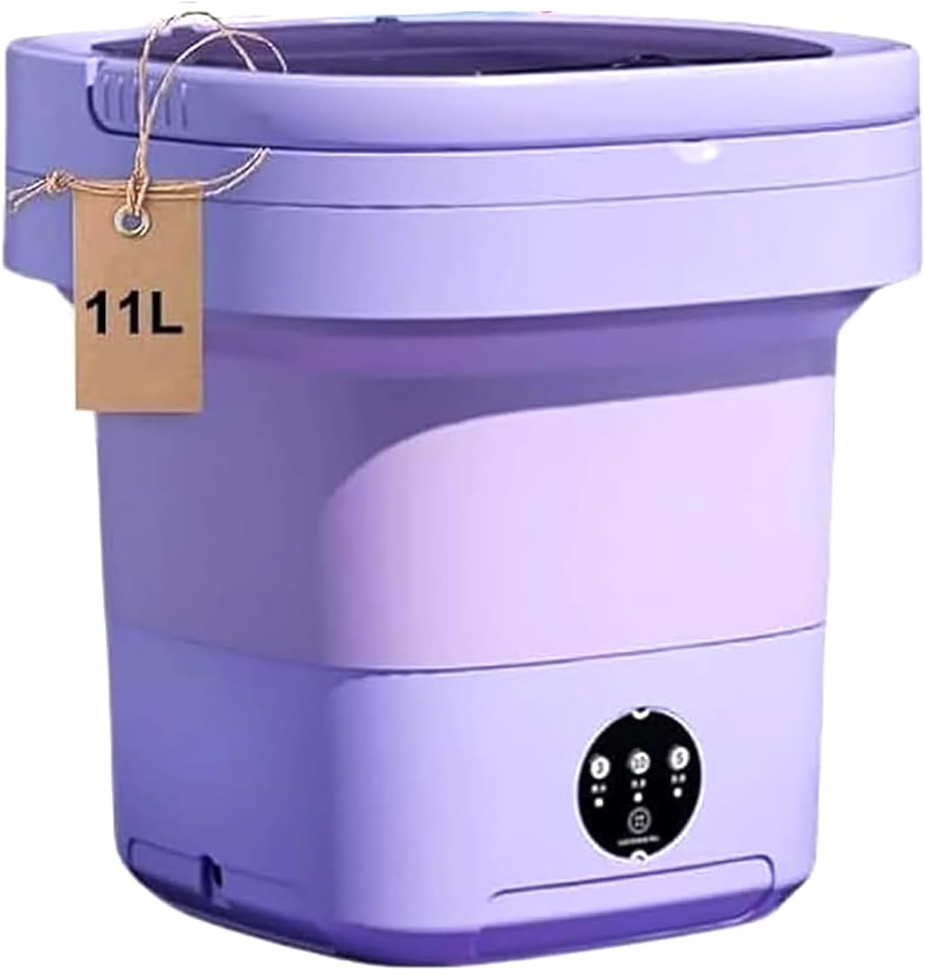 11L Mini Portable Folding Washing Machine, Large Capacity Foldable Washer, Mini Washer with Drain Basket Deep Cleaning of Underwear, Baby Clothes Suitable for Apartments, Dormitories, Hotels(Purple)