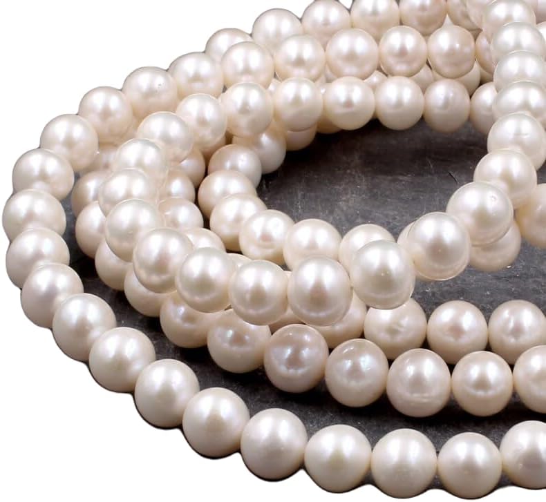 13 inch Strand of Natural gem Fresh Water Pearl, 10mm Round Smooth Beads for DIY Jewelry Making. | Beads_03823