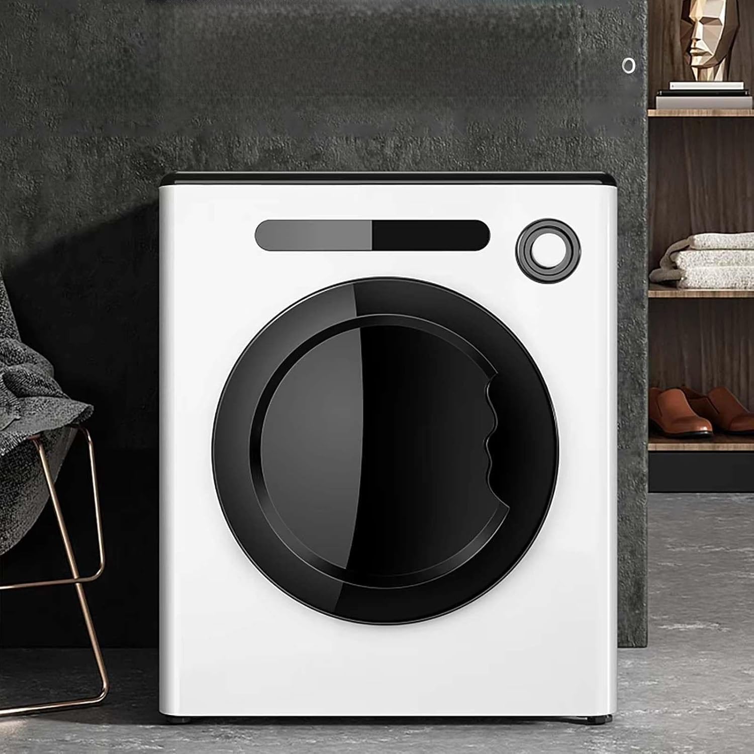 4Kg Tumble Dryer,With Filtering Function,60℃ Thermostatic Heating,Stainless Steel Inner Barrel,For Apartment/Rv/Laundry Room White