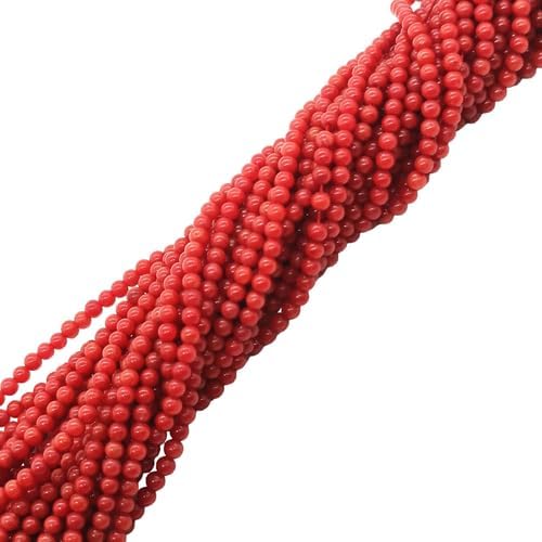 Natural Red Coral Round Shape Smooth 2mm Gemstone Spacer Loose Beads 16 Inches 10 Strand CHIK-STRD-86622