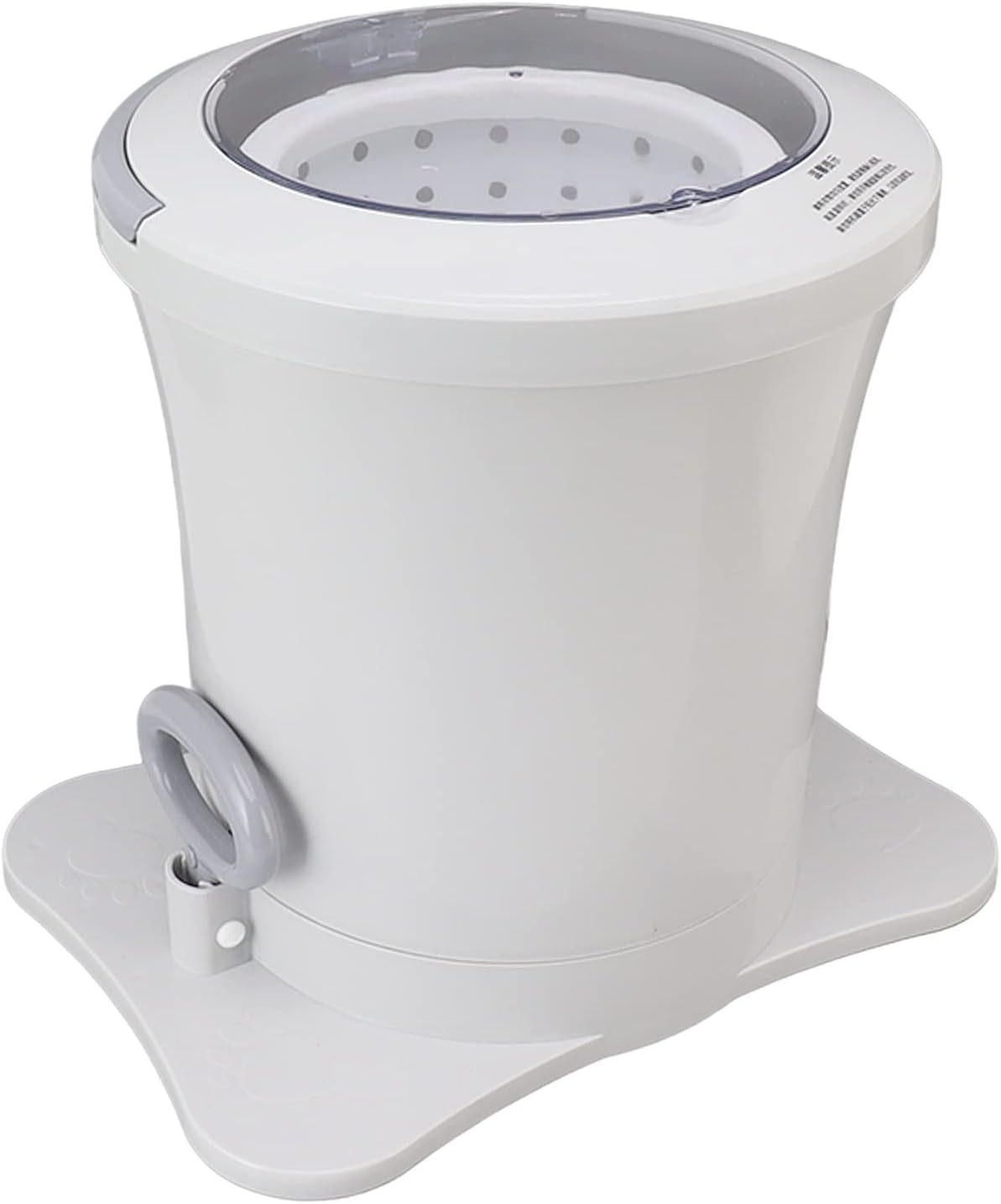 GLOGLOW Laundry Washer Manual Dewatering Machine, Hand Pull Clothes Dehydrator, 2500RPM, ABS Material, for Dormitory and Small Loads, 4000g Home Appliances (White)