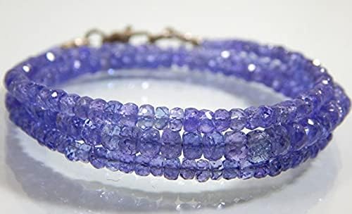 Tanzanite Faceted Beads Rondelle Shape 4.5x3.5.mm 18