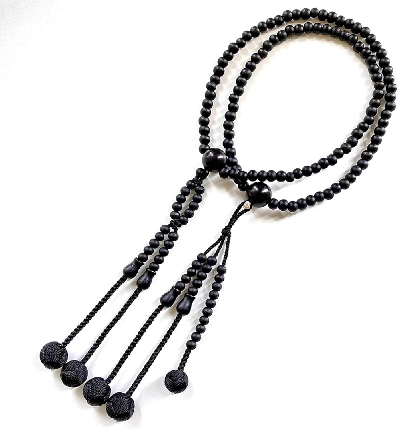 ZONG PEACE Black Wood Beads Japanese Soka Gakkai SGI Juzu Nichiren Buddhism Prayer Beads