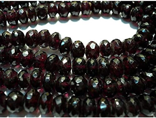 11 inch Strand Natural Garnet 7.5 mm rondelle Faceted Beads for Jewelry Making - Garnet rondelles/Faceted rondelle Beads/rondelle Beads/ 7.5mm Each - 11 inch Strand - 55 Pieces Approx