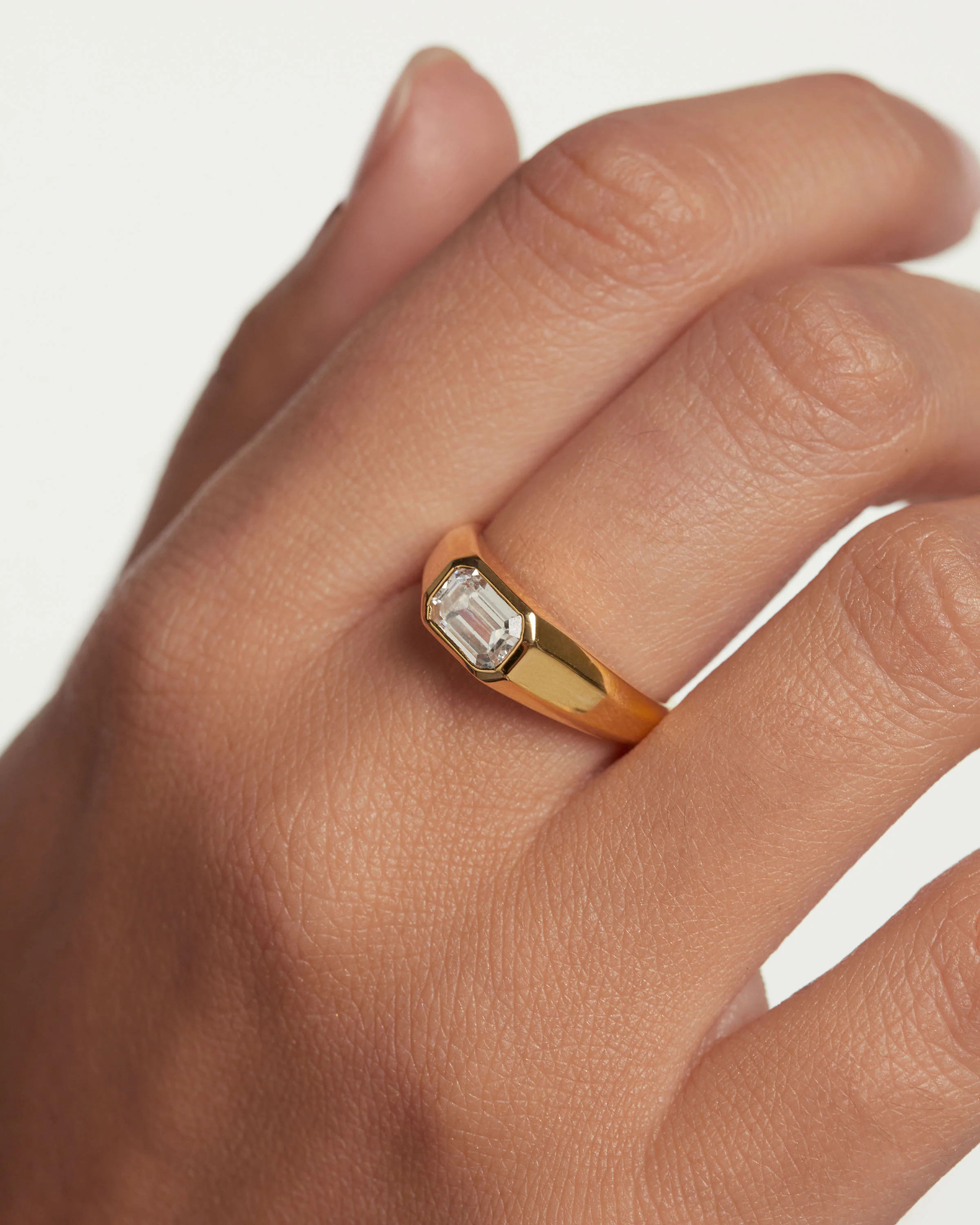 Octagon Shimmer Stamp Ring