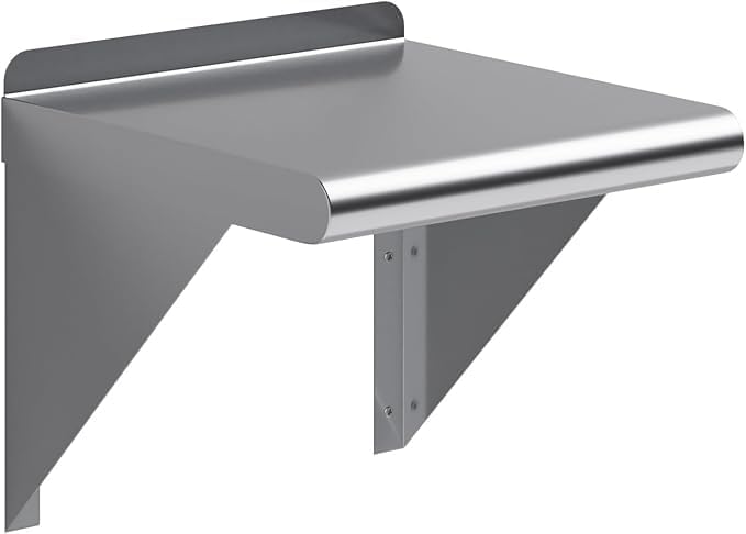 12” x 12” Stainless Steel Wall Shelf | NSF Certified | Appliance & Equipment Metal Shelving for Kitchen, Restaurant, Garage, Laundry and Utility Room