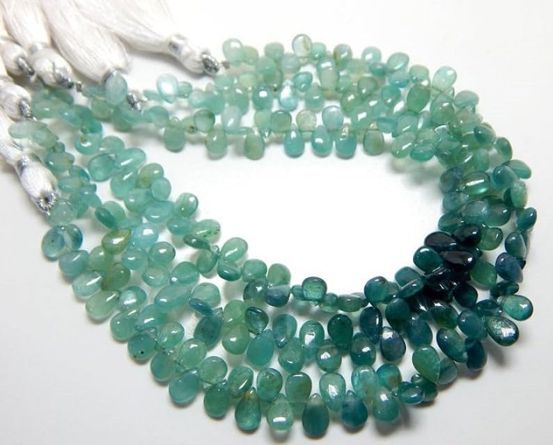 9 inch Strand of Natural grandidierite 8x5-7x5mm pear Smooth briolette Beads for DIY Jewelry Making. |BRIO_03555