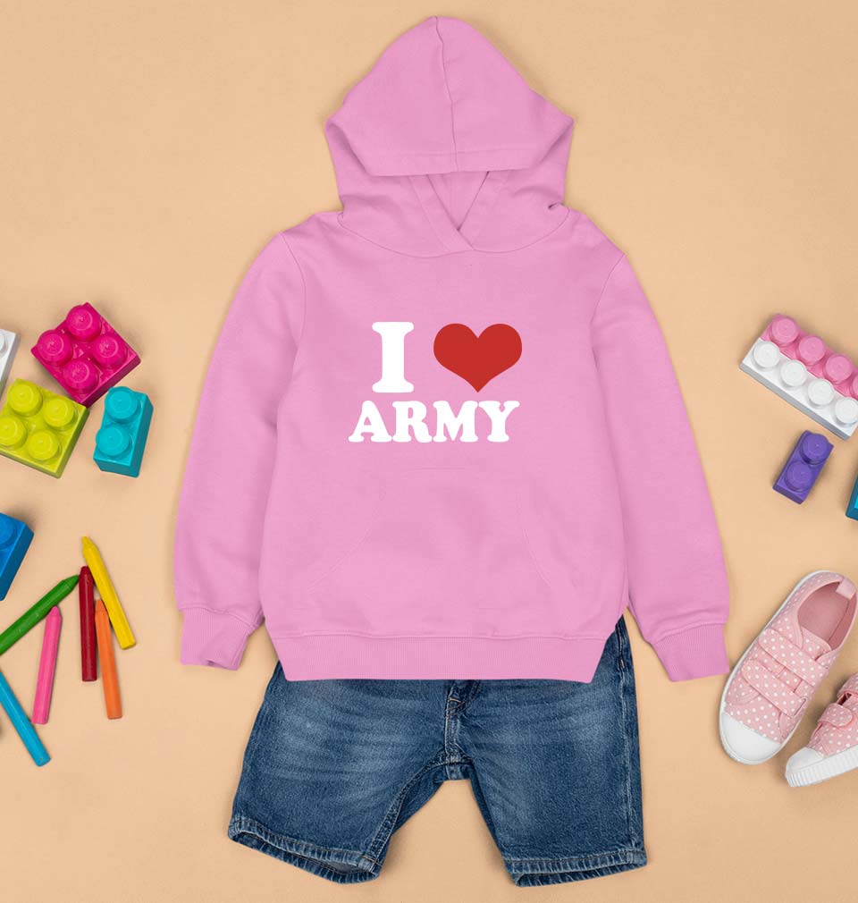 I Love Army Hoodie for Boy/Girl