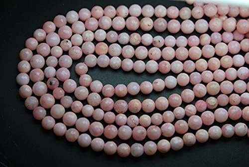 Full 13 inch Strand of Machine Cut Quality Pink Opal Micro Faceted Round Rondells,5mm