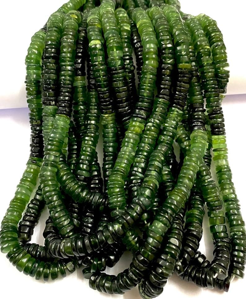 Natural Vesuvianite tyre soomth Beads 6x7mm 16 inch Long String Jewelry Making Gemstone Beads for Necklace Bracelet