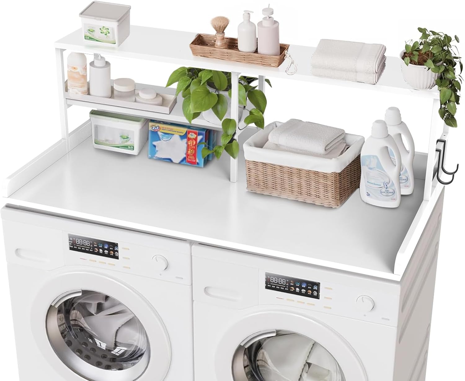 Washer and Dryer Countertop with Shelf, 2-Tier 54