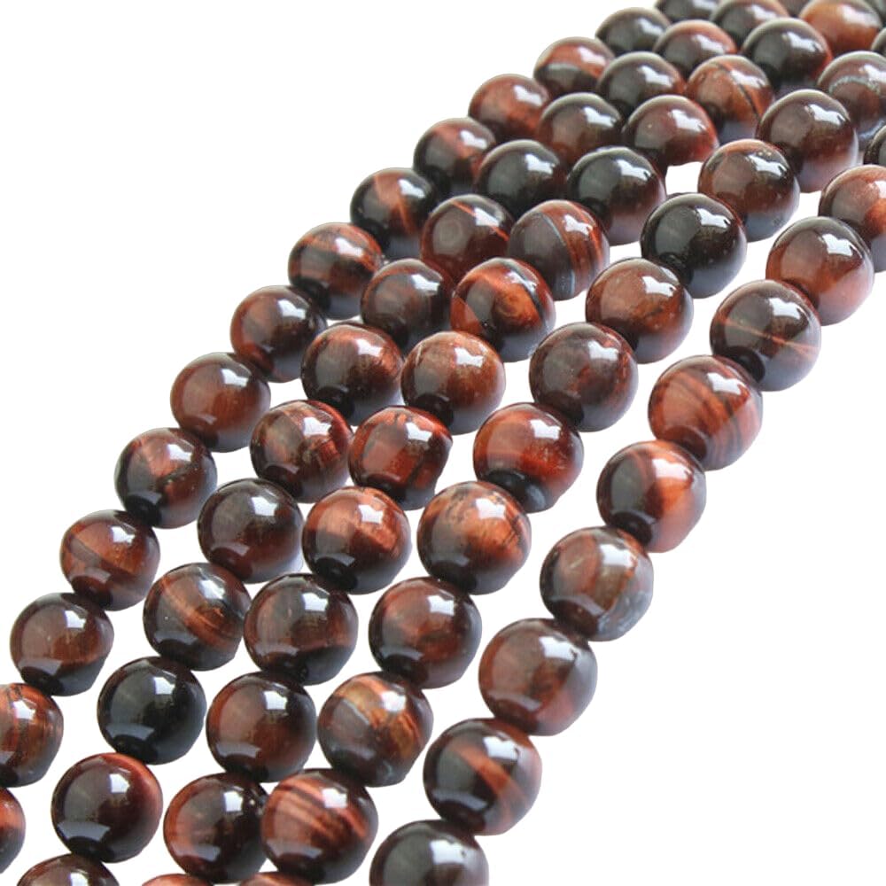 10mm Natural Red Tiger Eye Loose 50 Strand Beads Stone Jewelry Making DIY CHIK-STRD-87713