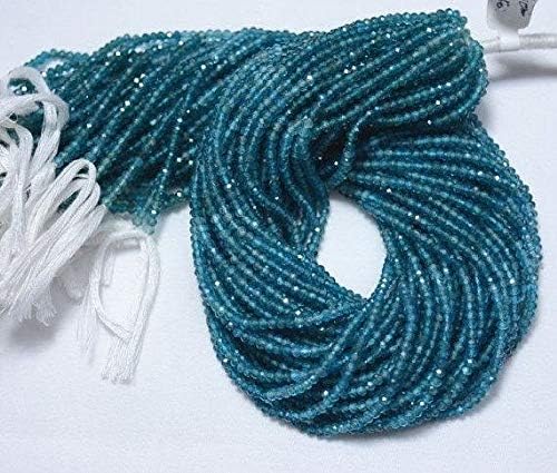 10 Strands, Shaded Neon Apatite Beads, Neon Apatite Gem Stone, 3mm Beads, Faceted Rondelle, Gemstone for Jewelry, 13 Inch Code-HIGH-31685