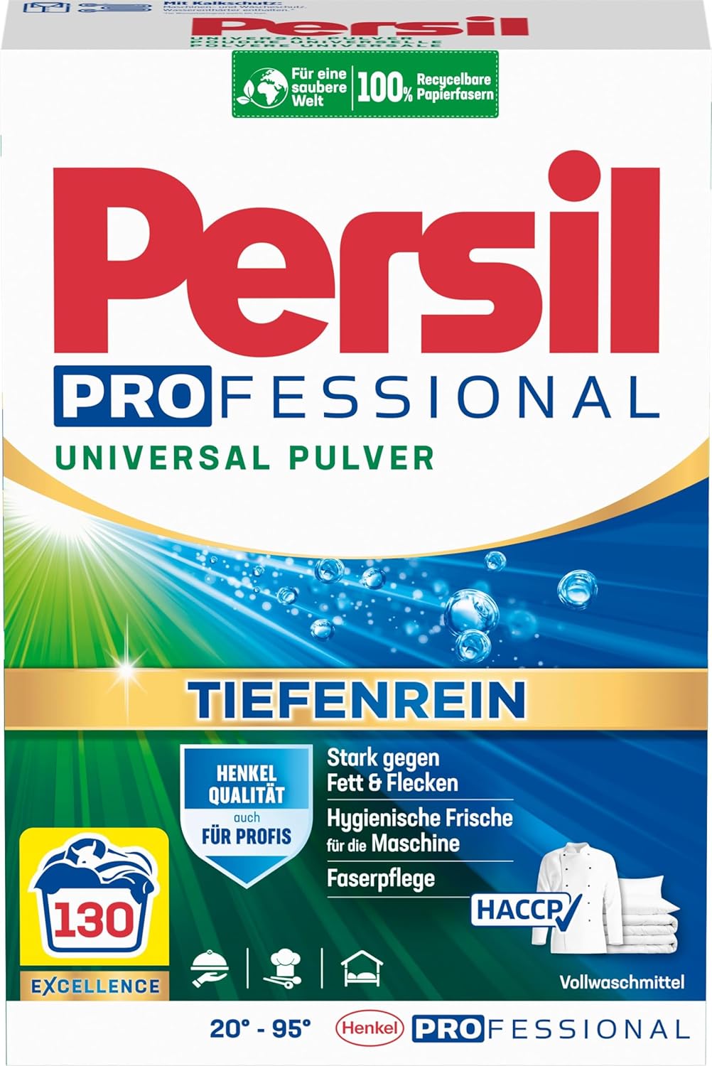 Persil Professional Universal Detergent Powder (130 Loads | 17.2 lbs | 7.8 kg) - All-in-one Solution For Deep Clean Laundry and Freshness for the Machine