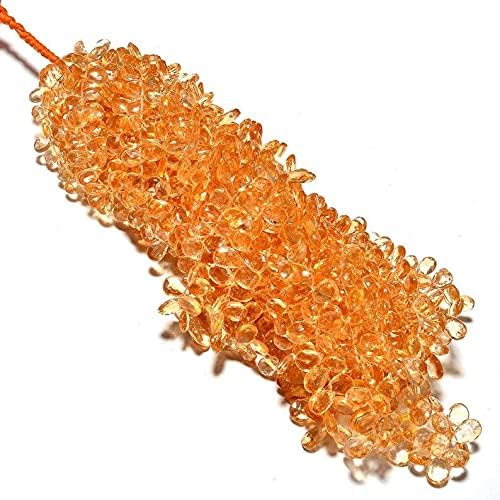 Natural Citrine pear Faceted Beads 7x18mm 18 inch Long String Jewelry Making Gemstone Beads for Necklace Bracelet