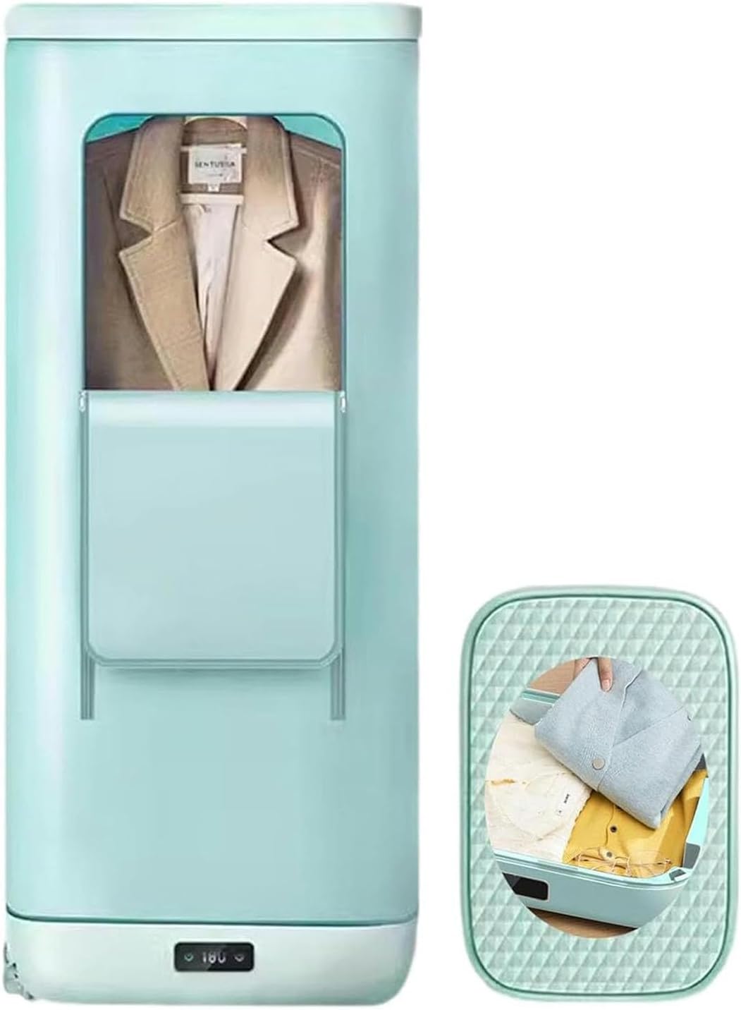 Electric Clothes Dryer, 850W Portable Heated Clothes Airer, 10KG (22LBS) Capacity Foldable Clothes Drying Rack Horse Indoor with 180 Min Timer, Mini Travel Clothes Dryer Machine Energy Saving