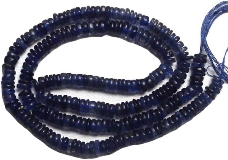 13 inch Strand of Natural gem Iolite, 4-5mm rondelle Smooth Beads for DIY Jewelry Making. | Beads_04912