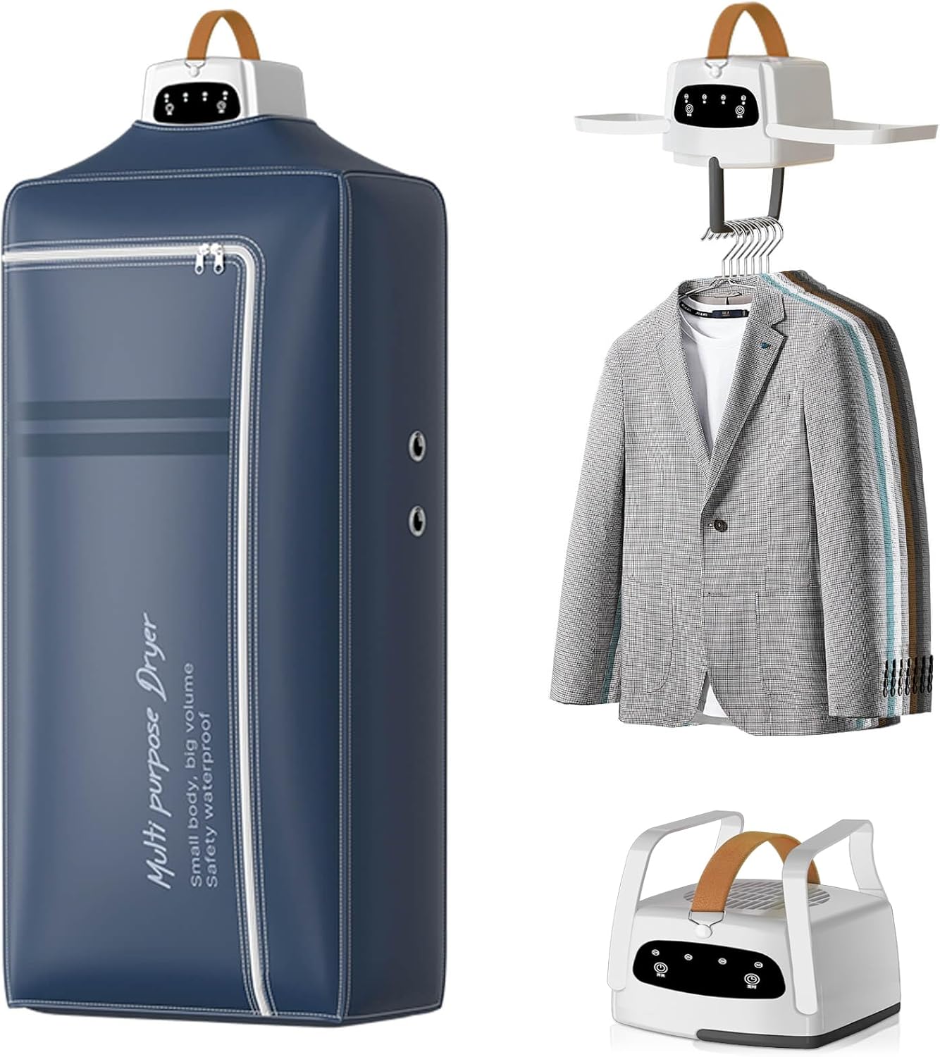 Portable Clothes Dryer, Upgraded Compact Dryer, Mini Fast-Drying Machine with Adjustable Timer & Wrinkle-Reducing Heat, for Travel, Families, Apartment, RV