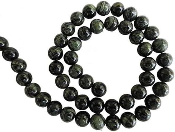 Green Agate Large Hole Gemstone Beads, 8mm Smooth Round Mala Beads, 15 Inch lot of 10 Strands CHIK-STRD-95969