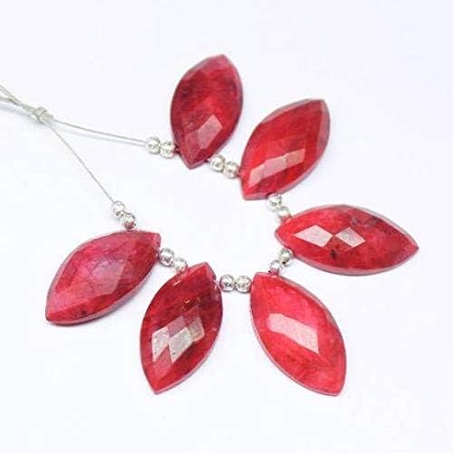 1 Strand red Ruby Puff Oval Smooth 8'' Long Strand Gemstone Beads, Jewelry Supplies for Jewelry Making, Bulk Beads, for Meditation Jewellery for Reiki Healing Mystic Gemstone 7mm to 9mm