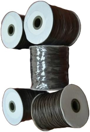 6 Rolls - 600 Meters Brown Waxed Cotton Beading Cord String 2MM #F-52J Fast Free Supply