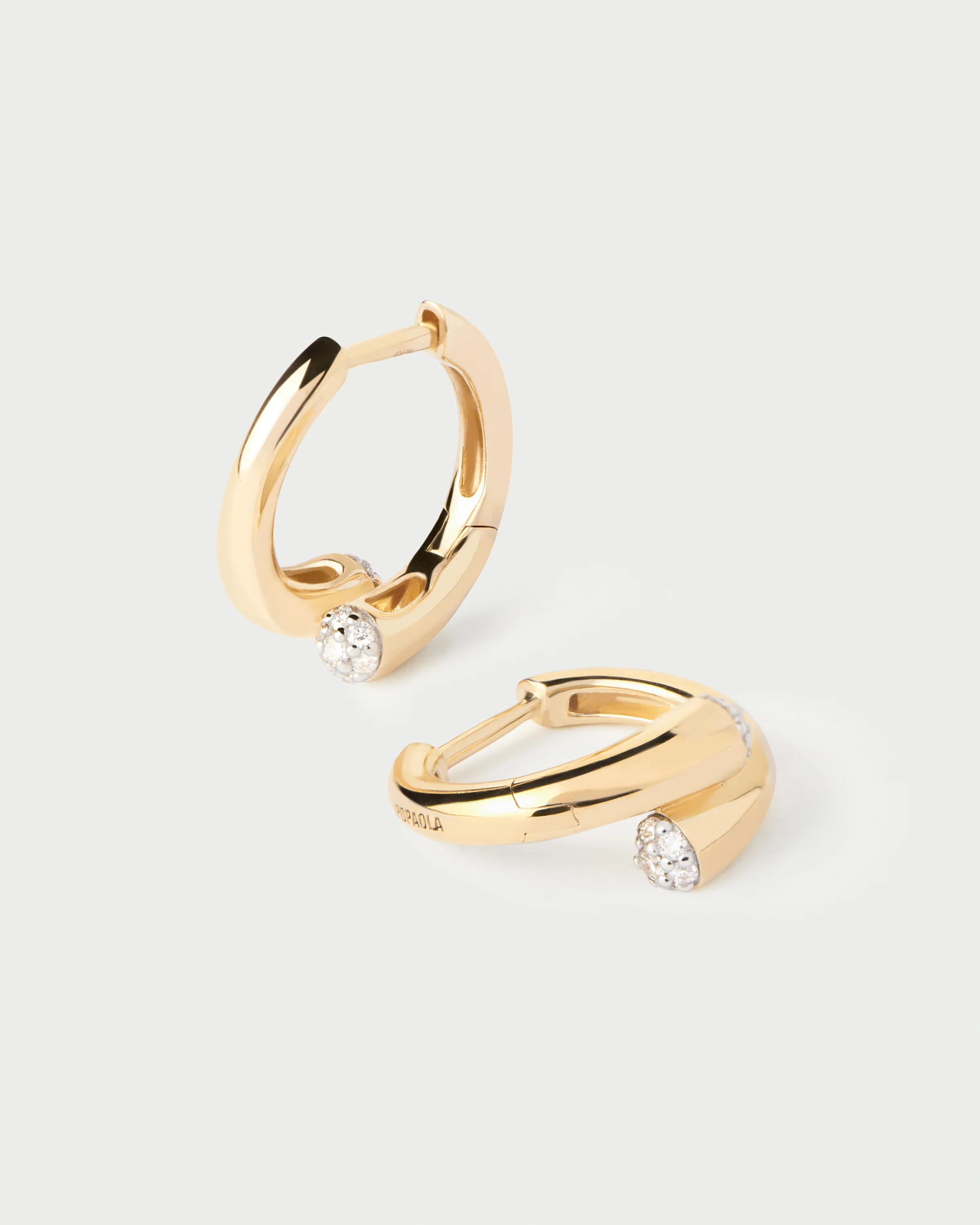 Diamonds and gold Eclipse hoops