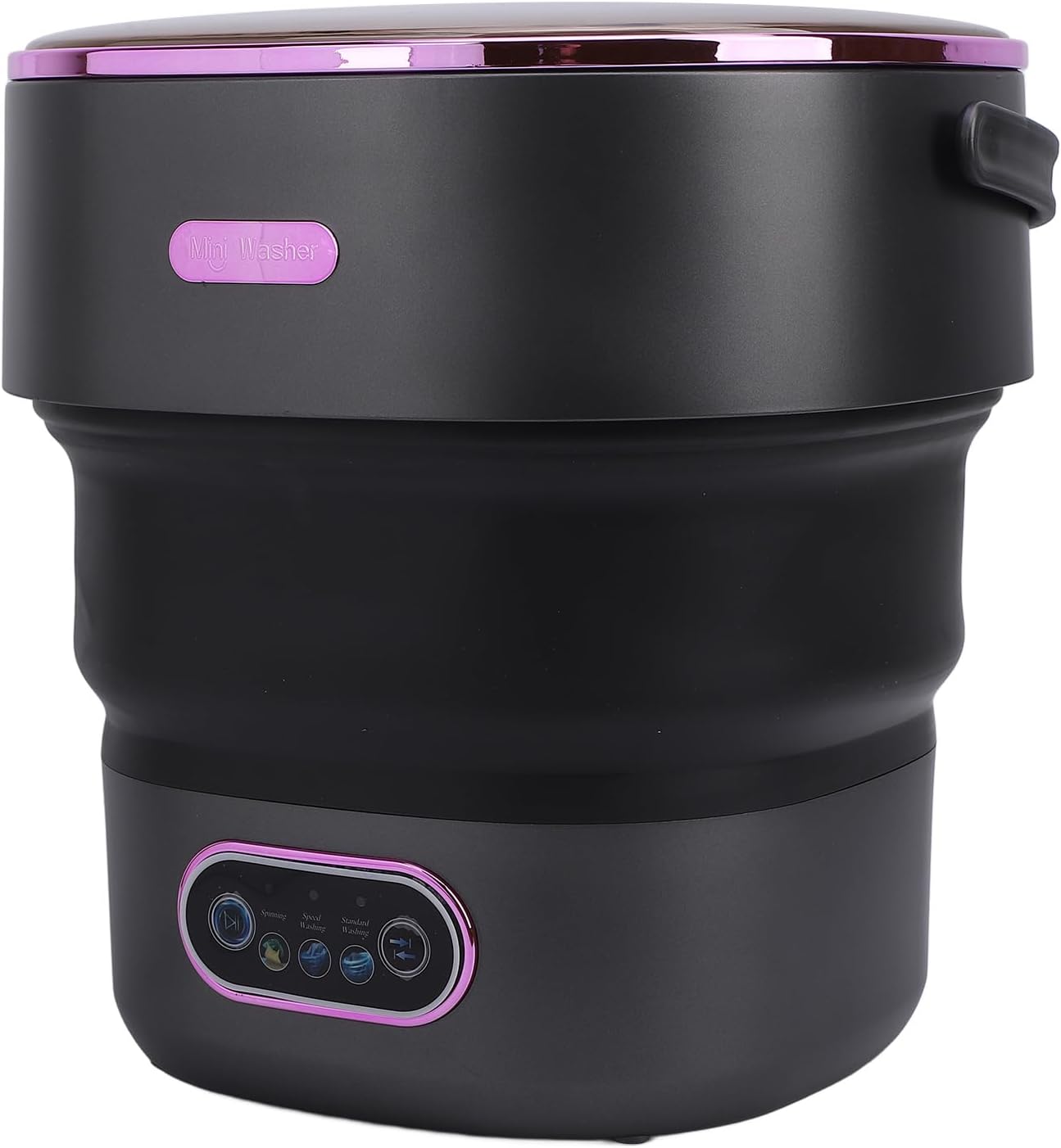 Portable Washing Machine, 13L Foldable Full Automatic Mini Laundry Machine with Drain Hose, Suitable for Apartment Dormitory Hotel (US Plug)