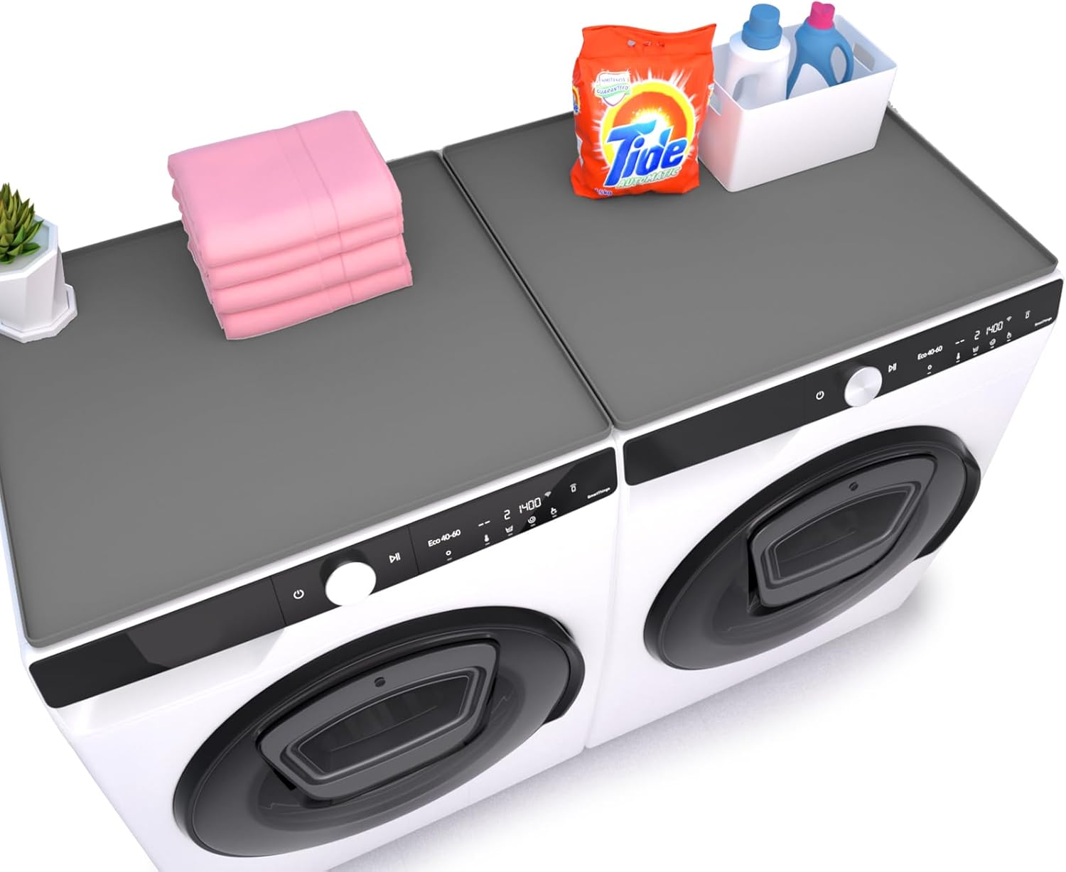 2PCS Silicone Washer and Dryer Top Cover Mat, 27