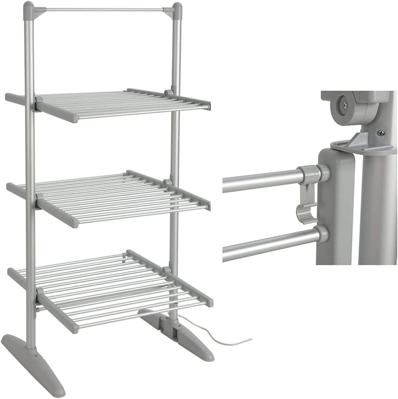 Clothes Dryer, 18 Bars Winged Electric Heated Clothes Dryer Folding,Energy Efficient Indoor Airer Wet Laundry Drying Horse Rack for Easy Storage Dry The New