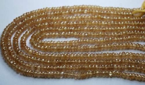 8 Inch Strand,Very Rare,Finest Natural Zircon Faceted Rondelles,4.5-5mm Code-HIGH-55711