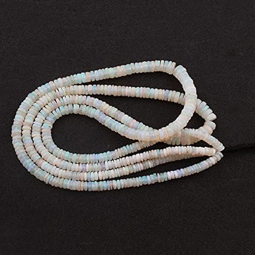 1 Full Strand Ethiopian Opal Plain Heishi Bead Wheel Rondelles- Opal Faceted Roundelle 4mm-7mm 17 Inches SB1862