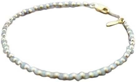 24k Gold Plated Rock Gift,Gold helling 2 mm Stracking Blue Rough and Gold Bracelet Rough, Smooth 18 cm for Mens, Womens, GF, BF, Adults.